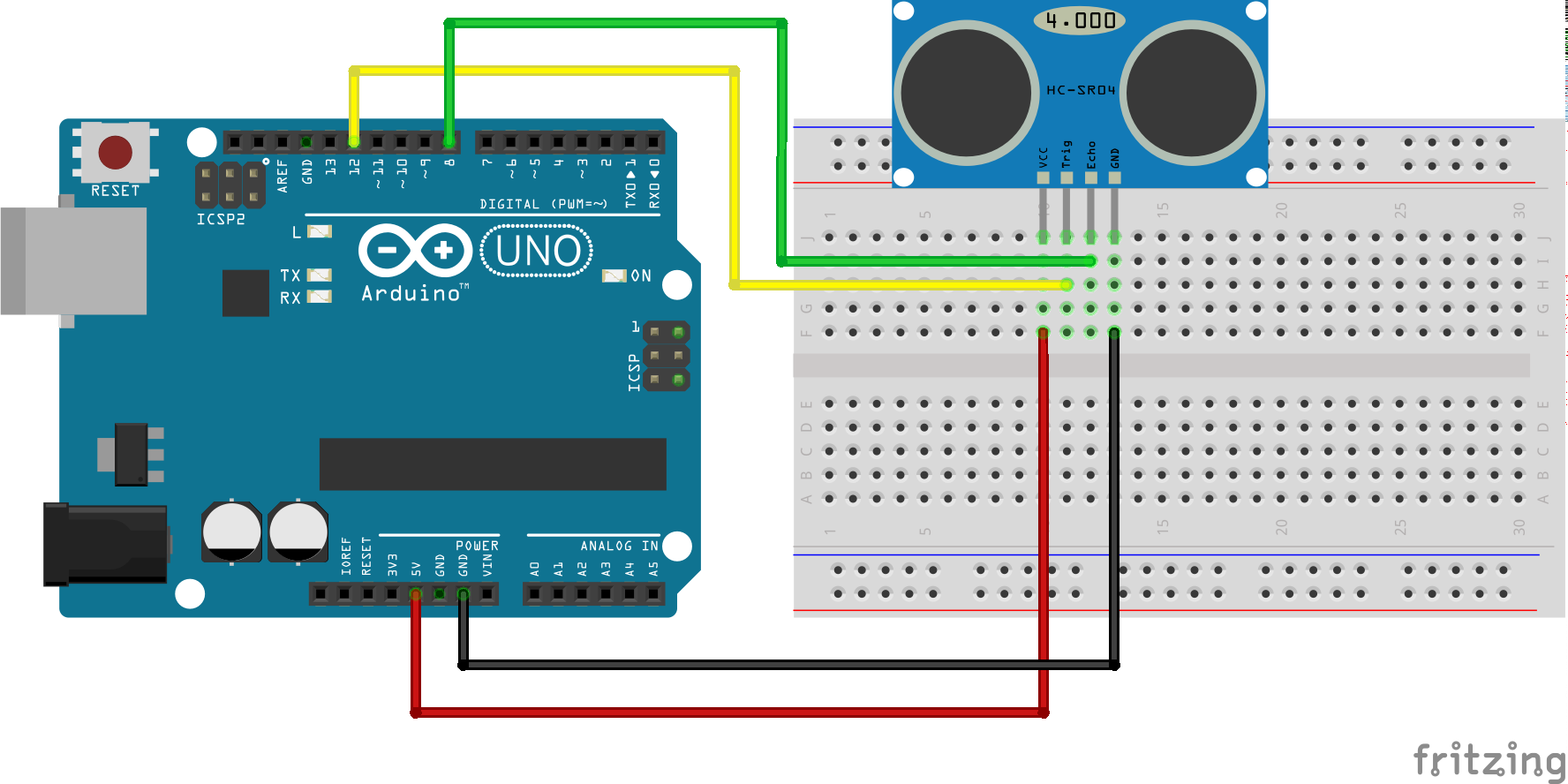 HC-SR04 ultrasoon afstand sensor